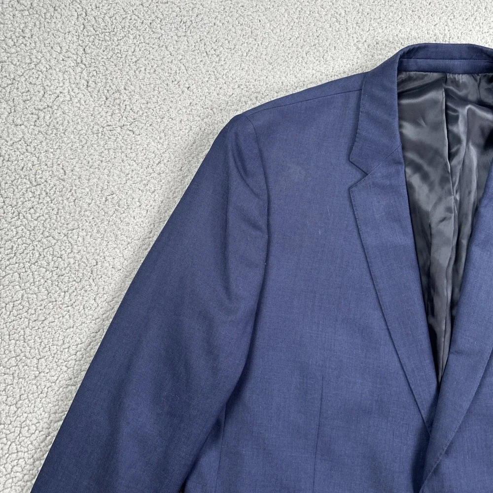 The Blk Tux Tollegno 1900 Blazer Men 48R Navy Blue Italian Merino Wool
